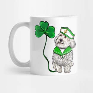 Top 10 best Irish Gifts Sailor Cavapoo dog with Clover Shamrock Green three leaf Shamrock Clover Mug